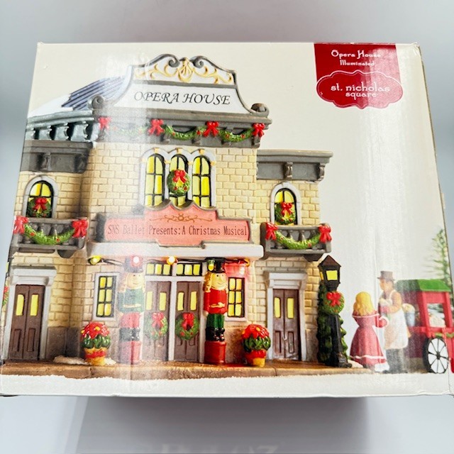 St. Nicholas Square Village Collection OPERA HOUSE Ballet Musical Illuminated