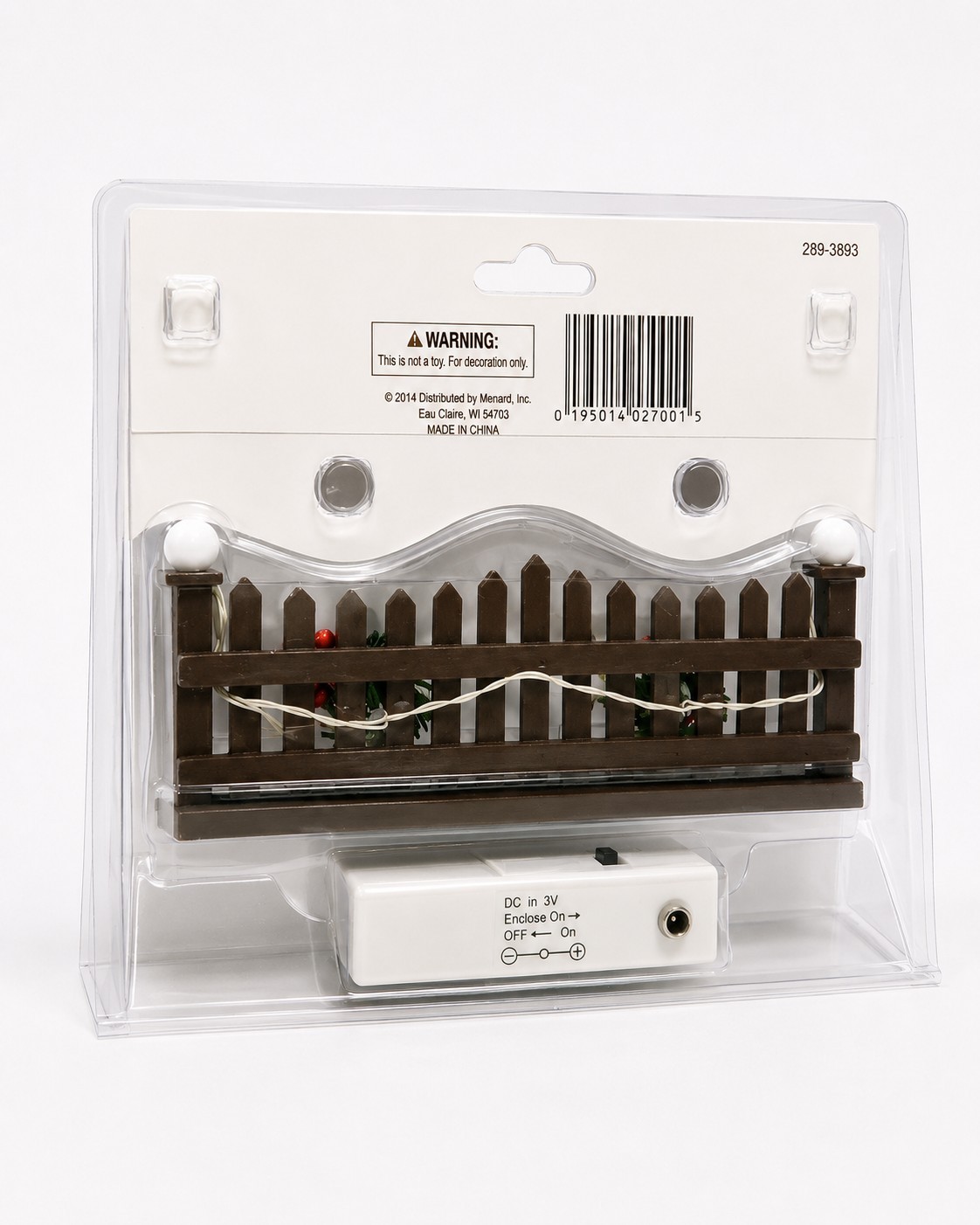 Enchanted Forest Lighted Brown Picket Fence 6.5″ Christmas Village Accessory Set