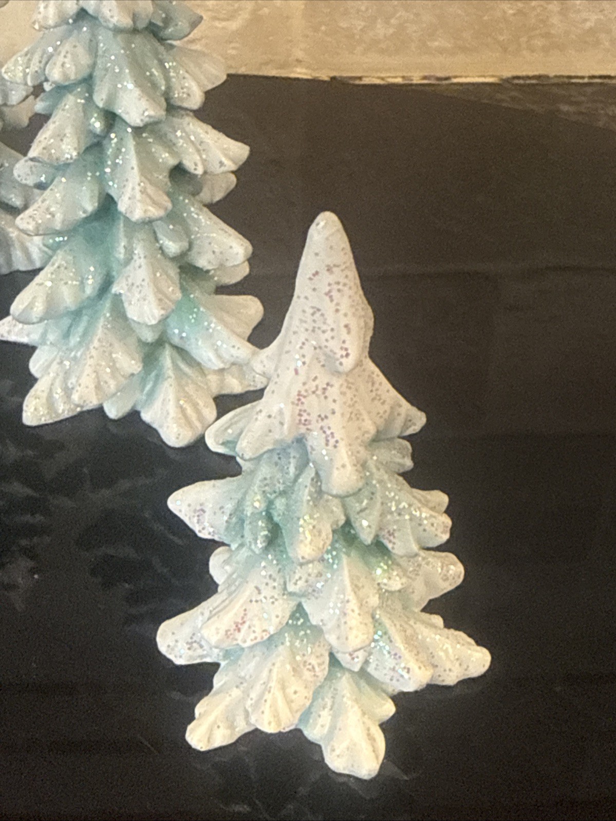 Village Dept 56 Village Decor “ Winter Pines” 5”,4”,3” Christmas