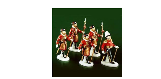 Dept. 56 Heritage Village Collection “Yeoman of the Guard” 5 pc set Mint