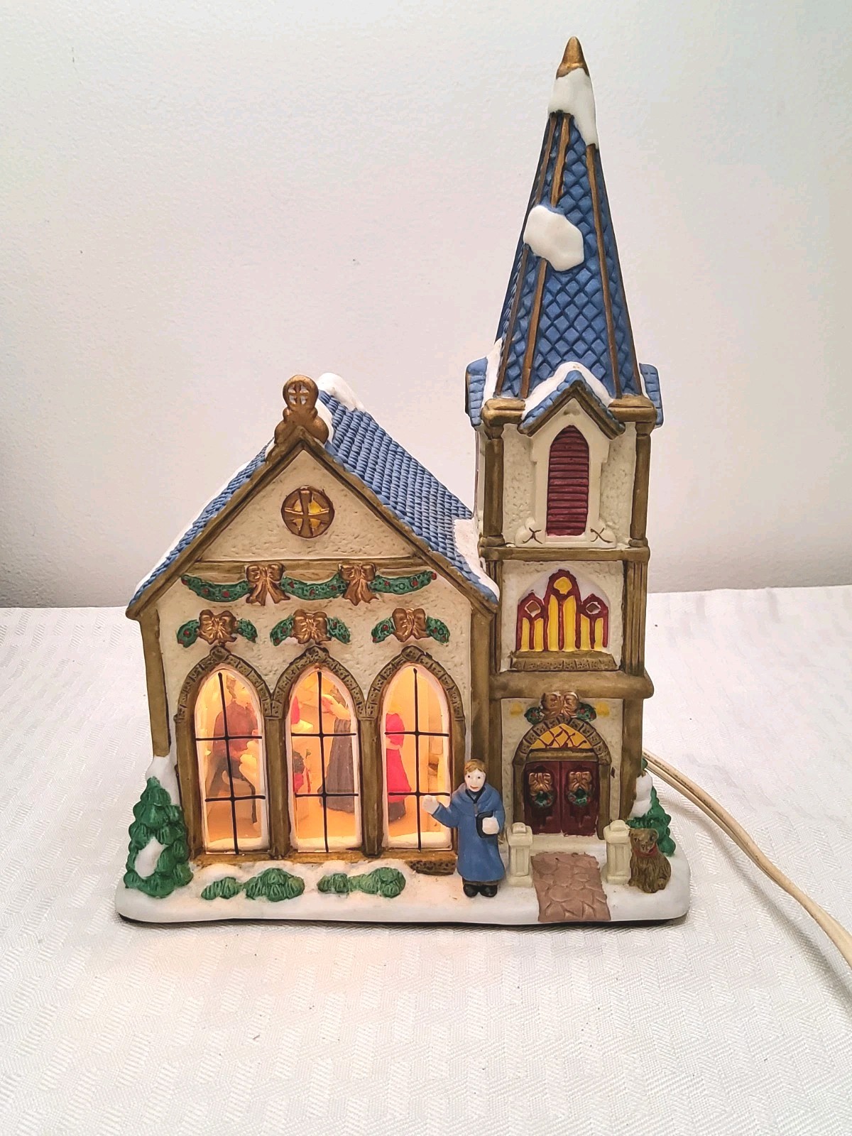 Victorian Village Collection St. Vincents Church, Lighted, Porcelain (DR)