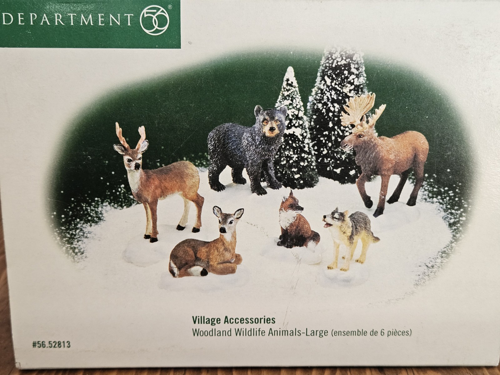 Vintage Dept 56 Village Accessories Woodland Wildlife Animals Set of 6 52813