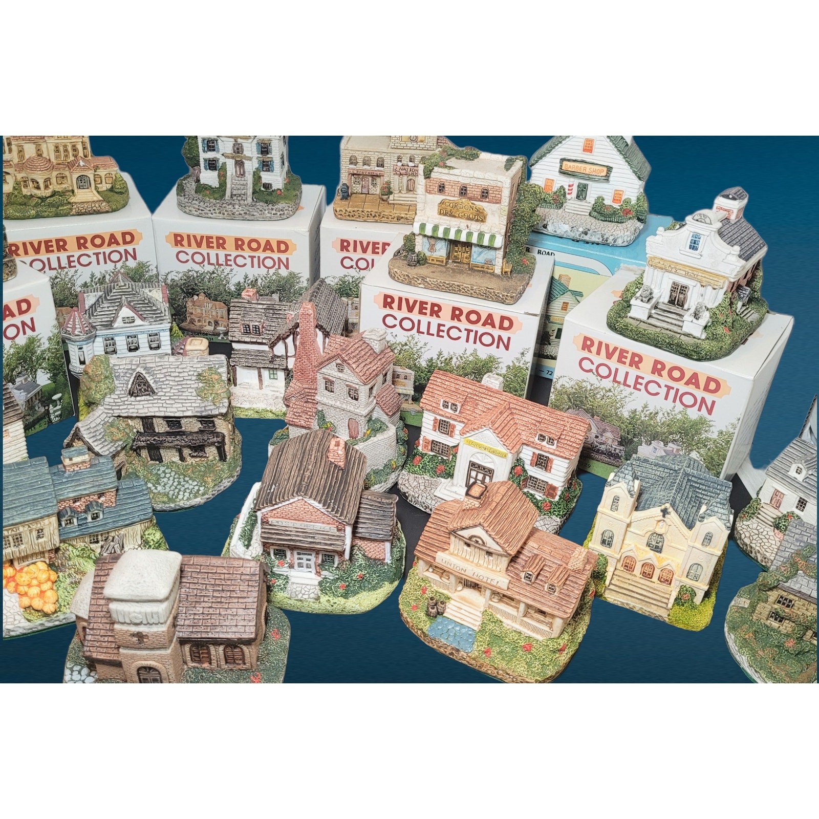 23 River Road Country Cottage Collection Village Buildings Taiwan Christmas Gift