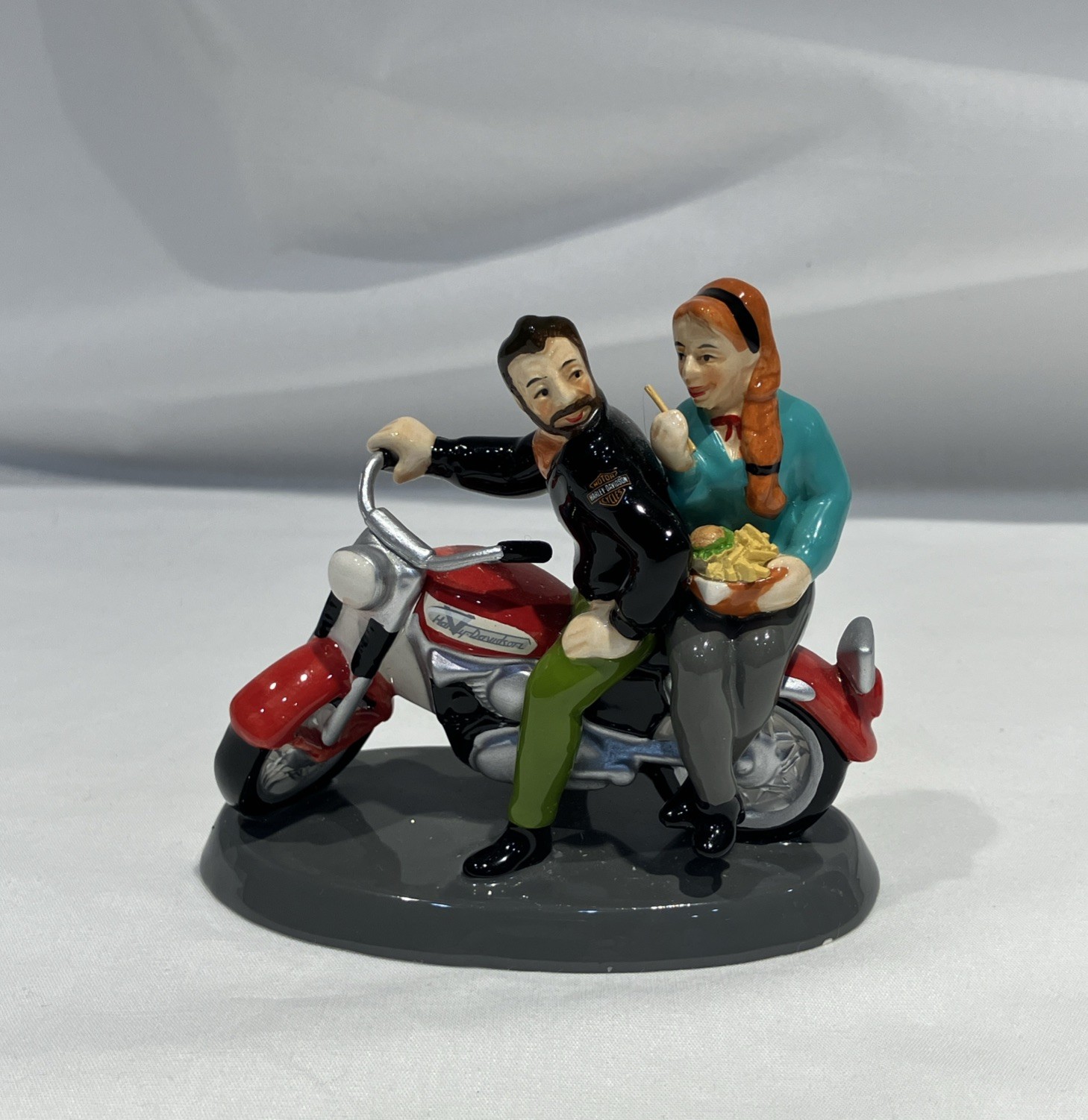 Department 56 Harley Davidson Figurine Snow Village “Harley Road Fuel” No Box