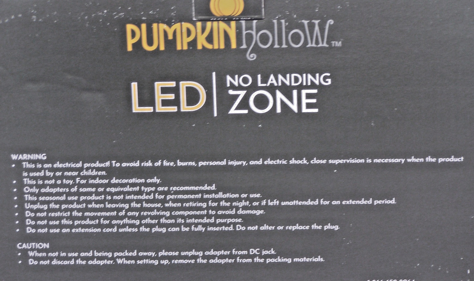 Pumpkin Hollow No Landing Zone Halloween Village Building Multicolor LED NIB