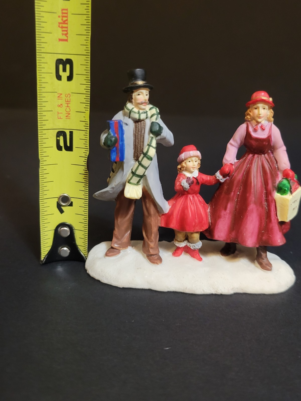 Holiday Time Santas Workbench Christmas Village Family Bringing Gifts