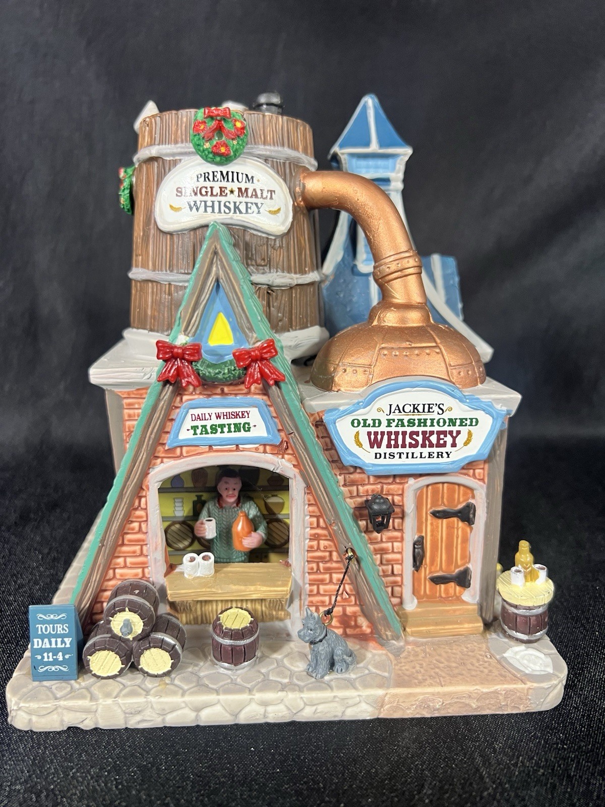 Lemax Rare Jackie’s Old Fashioned Whiskey Distillery-Lighted Village Piece