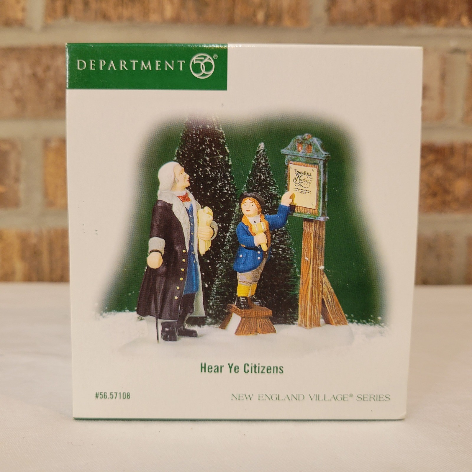 Department 56 Hear Ye Citizens New England Village Series 56.57108 Figurine