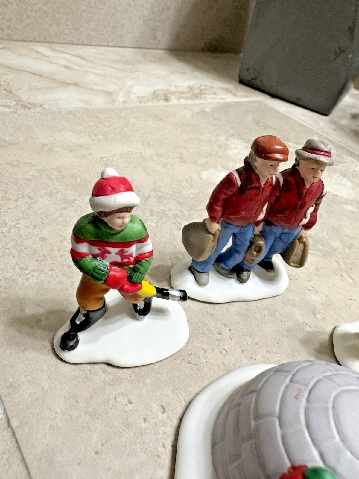 Christmas/Winter Village Porcelain Figurines Lot Of 5