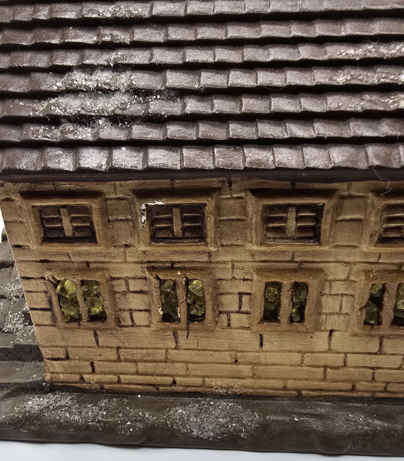 Vintage 1979 Byron Molds Ceramic Grist Mill Christmas Village House Hand Painted