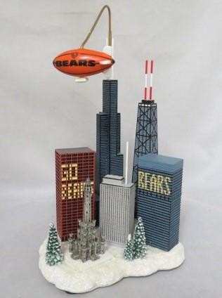(Rare) 2011 Hawthorne Village : Chicago Bears Skyline – Sculpture Number #A0025