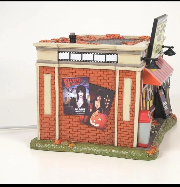Department 56 Elvira Big Time Video Store Village House Building Boxed