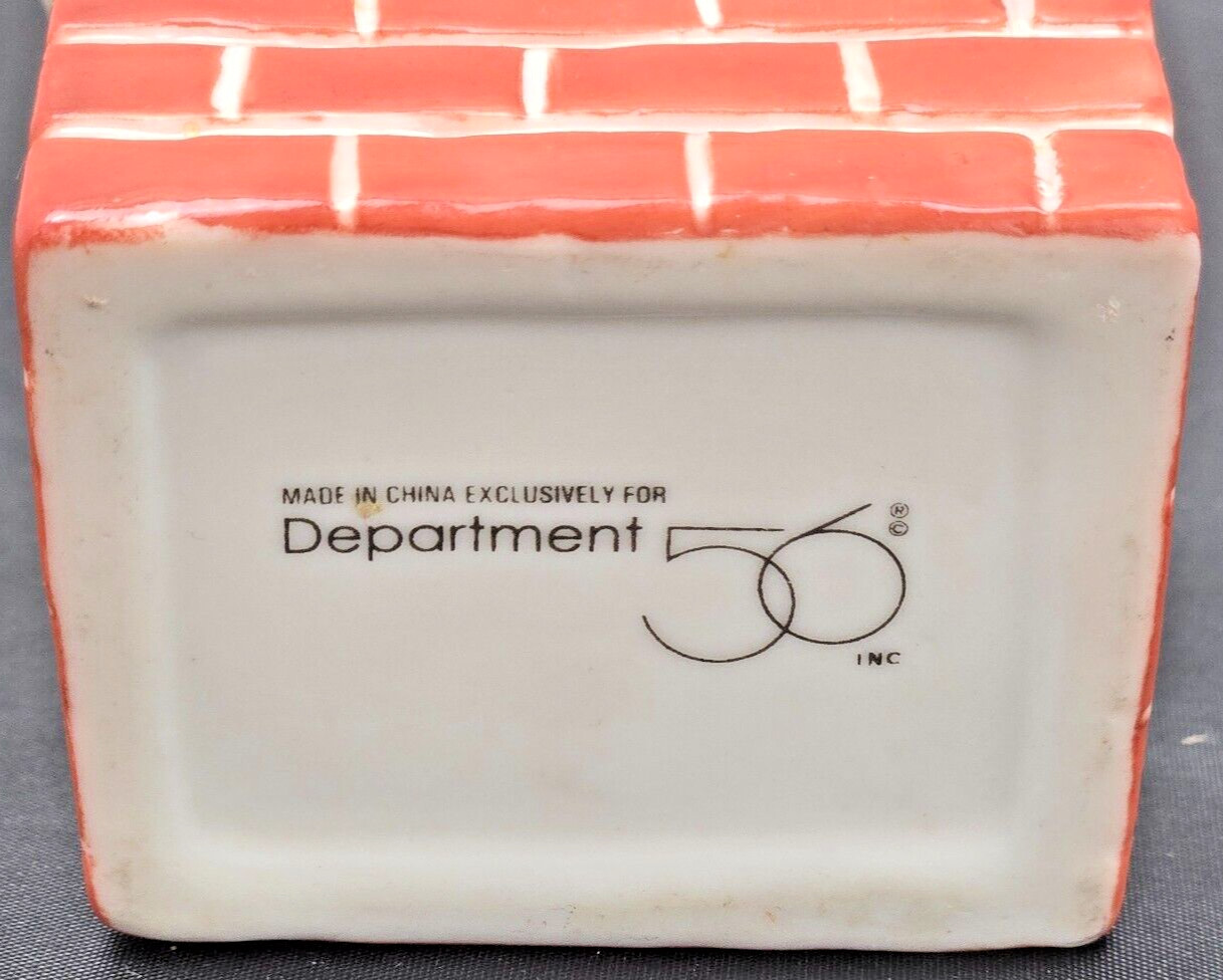 Department 56 Christmas trinket box Santa chimney ho ho ho snow rectangle 2.5×2″