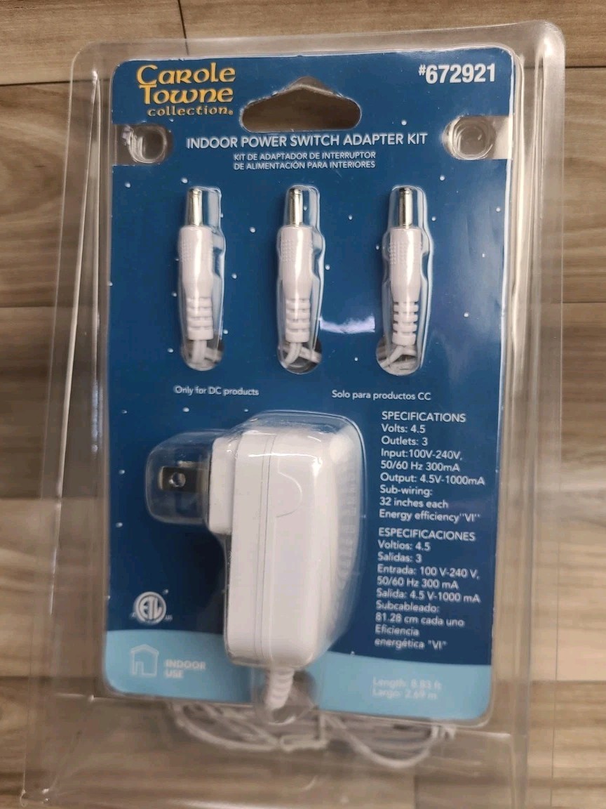 Carole Towne Collection Indoor Power Switch Adapter Kit 4.5 Volts #672921