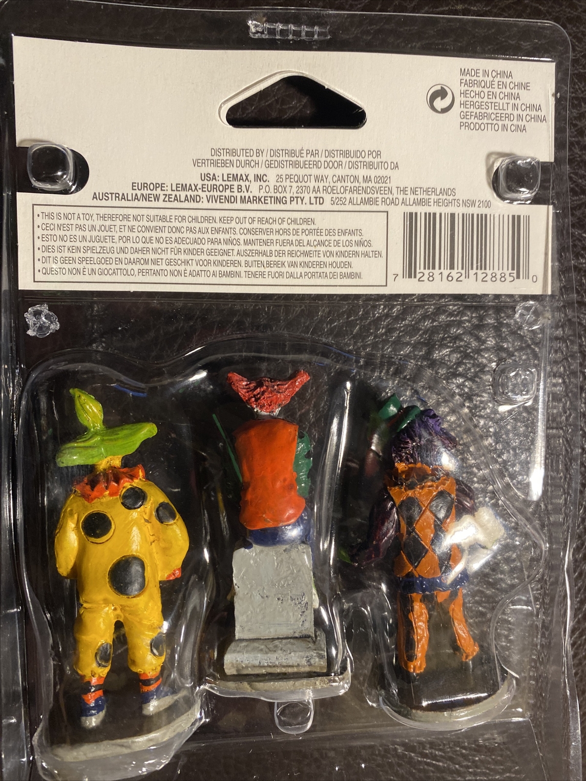 Lemax Spooky Town Evil Sinister Clowns -Set Of 3 -Halloween Village Carnival
