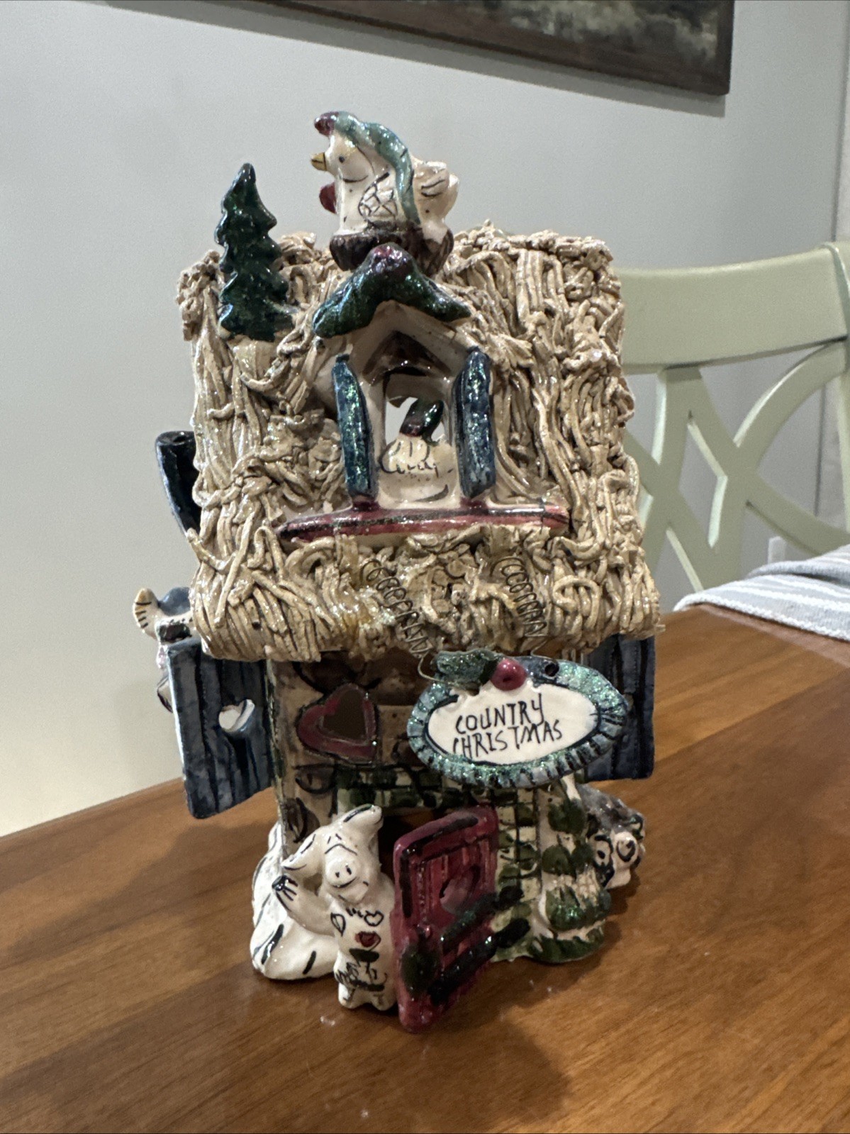 BLUE SKY CLAYWORKS Country Christmas Cottage-NO BASE PLATE