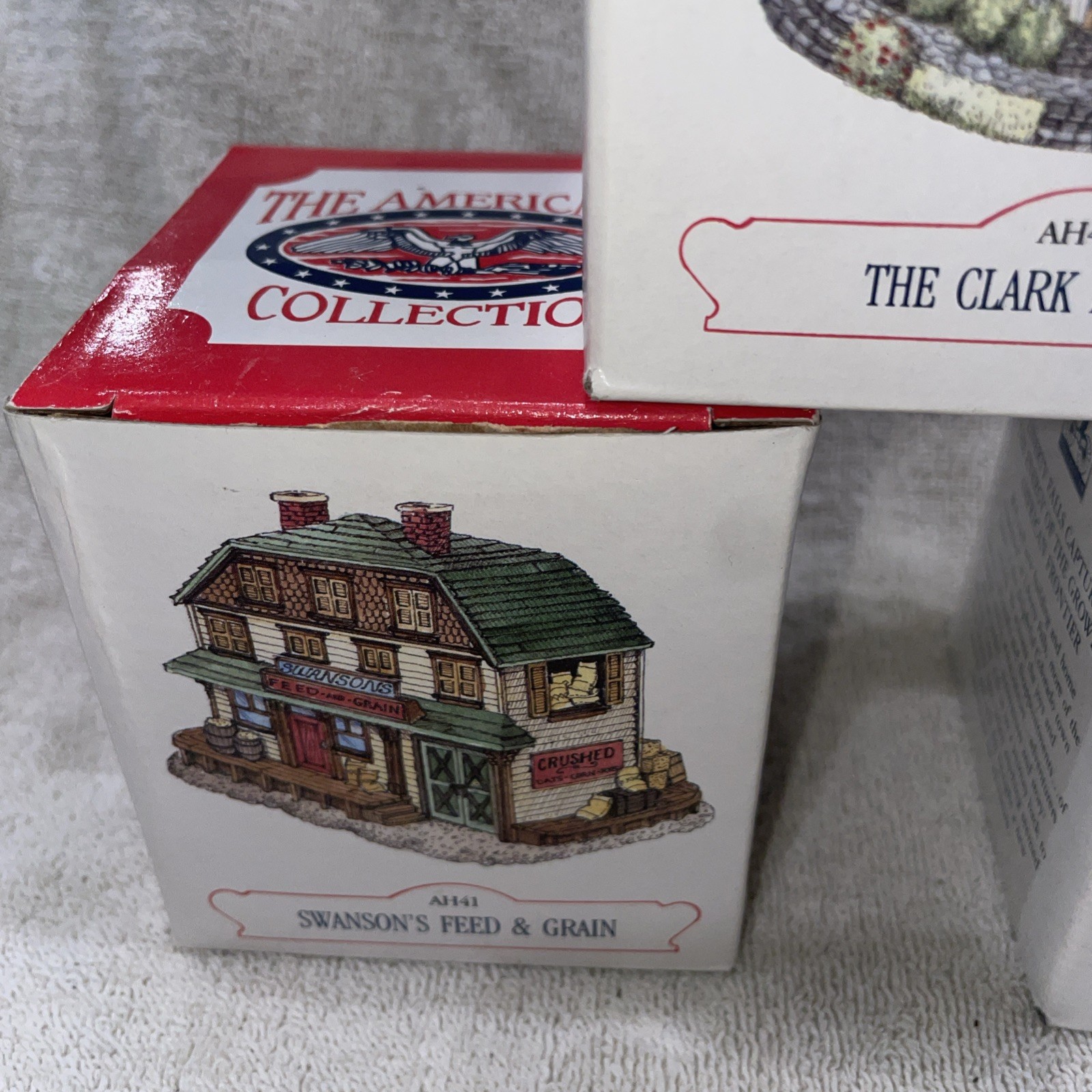 10 The Americana Collection Liberty Falls Houses & Buildings + 10 Pewter Figures