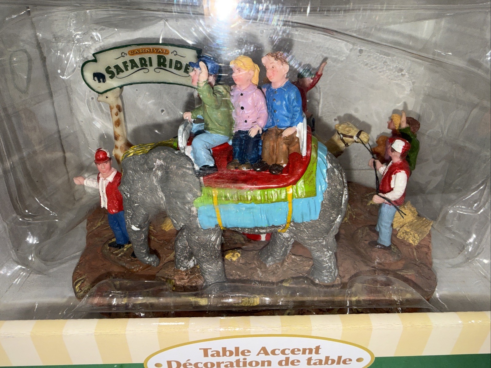 RARE Lemax Carnival Elephant Safari Rides Christmas Village Diorama Table Accent