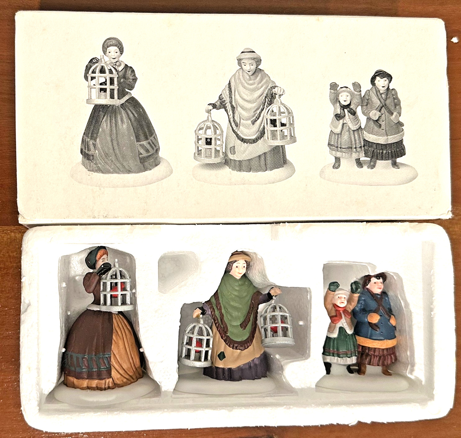 Department 56 Heritage Village The Bird Seller Set of 3 58033 W/Box