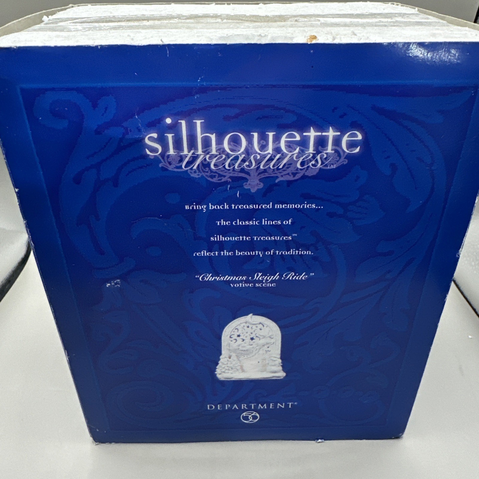 DEPT. 56 SILHOUETTE TREASURES ‘CHRISTMAS SLEIGH RIDE’ VOTIVE SCENE – ORIG BOX