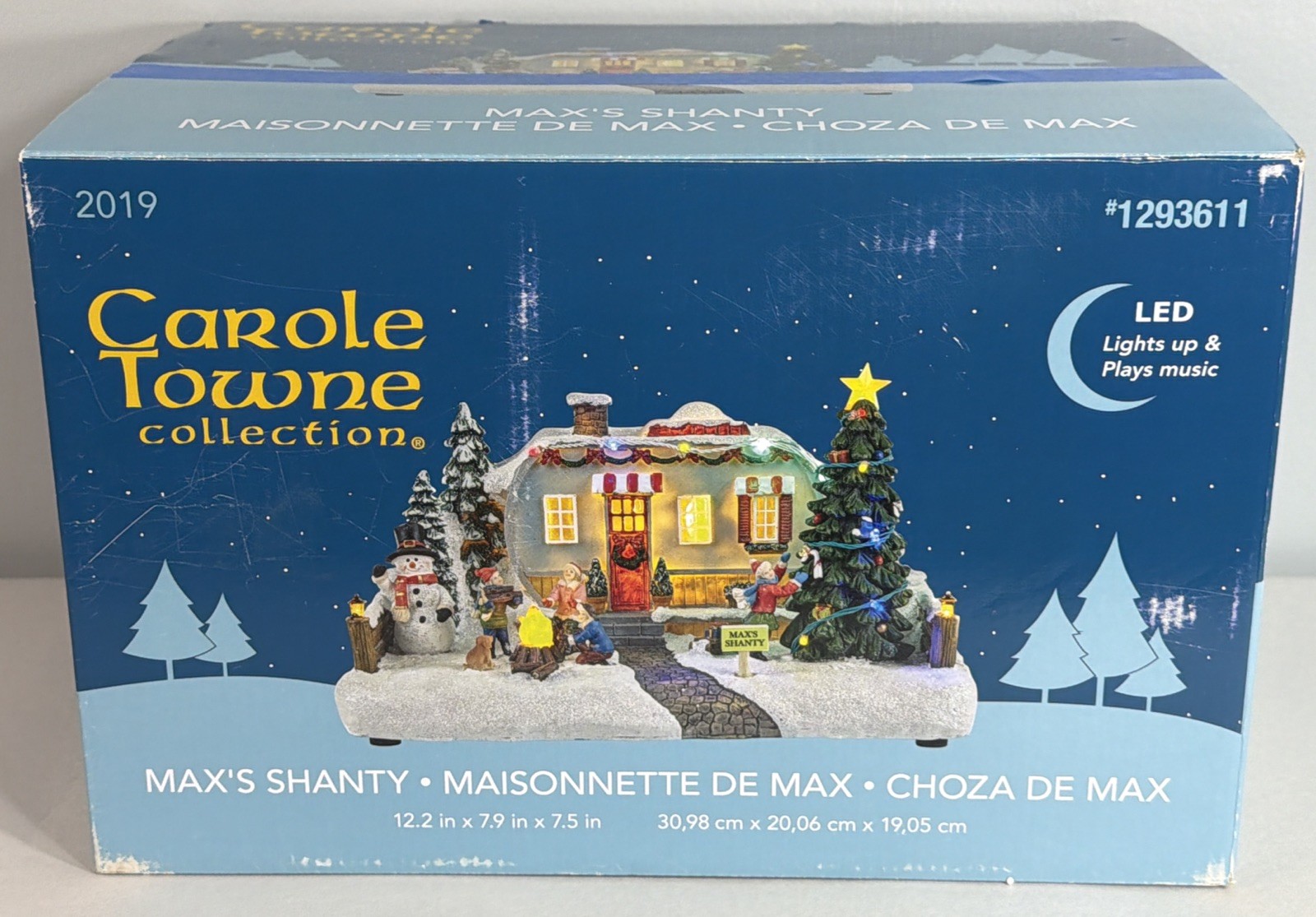 Carole Towne 2019 Max’s Shanty Christmas Decor Campfire Snowman Musical Village