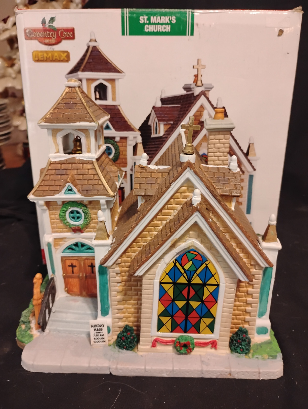 Lemax 2010 Coventry Cove “St. Mark’s Church” Lighted Building , W/Box W/Lighting