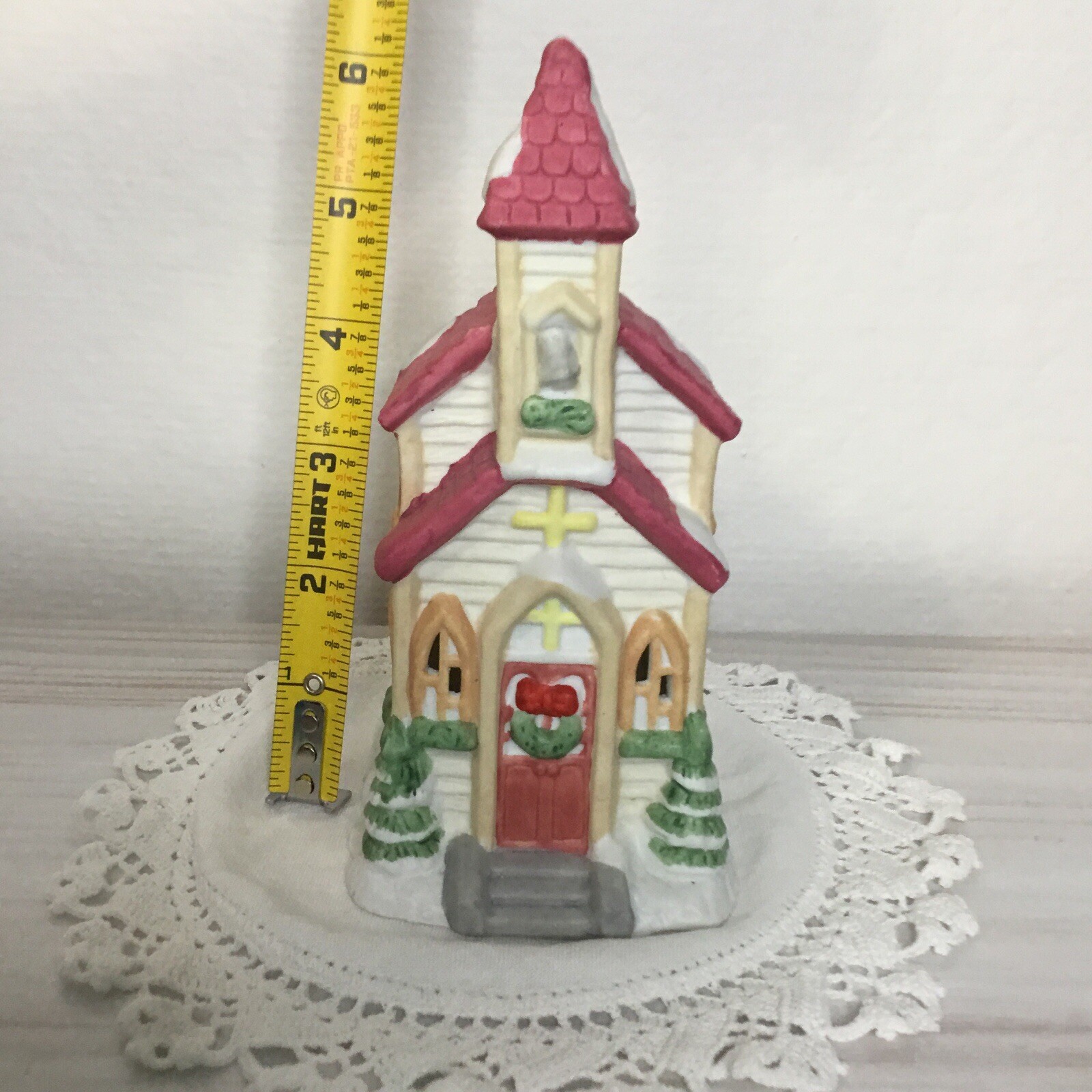 Christmas Home Decor Ceramic Victorian Cathedral Pink Home Decor Gingerbread