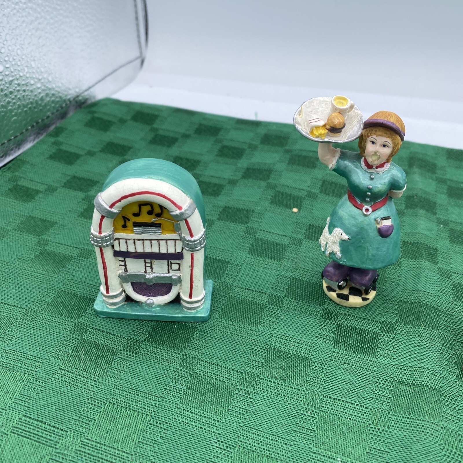 Lot Of 3-50’s Retro Diner, Waitress On Skates And Jukebox Trinkets