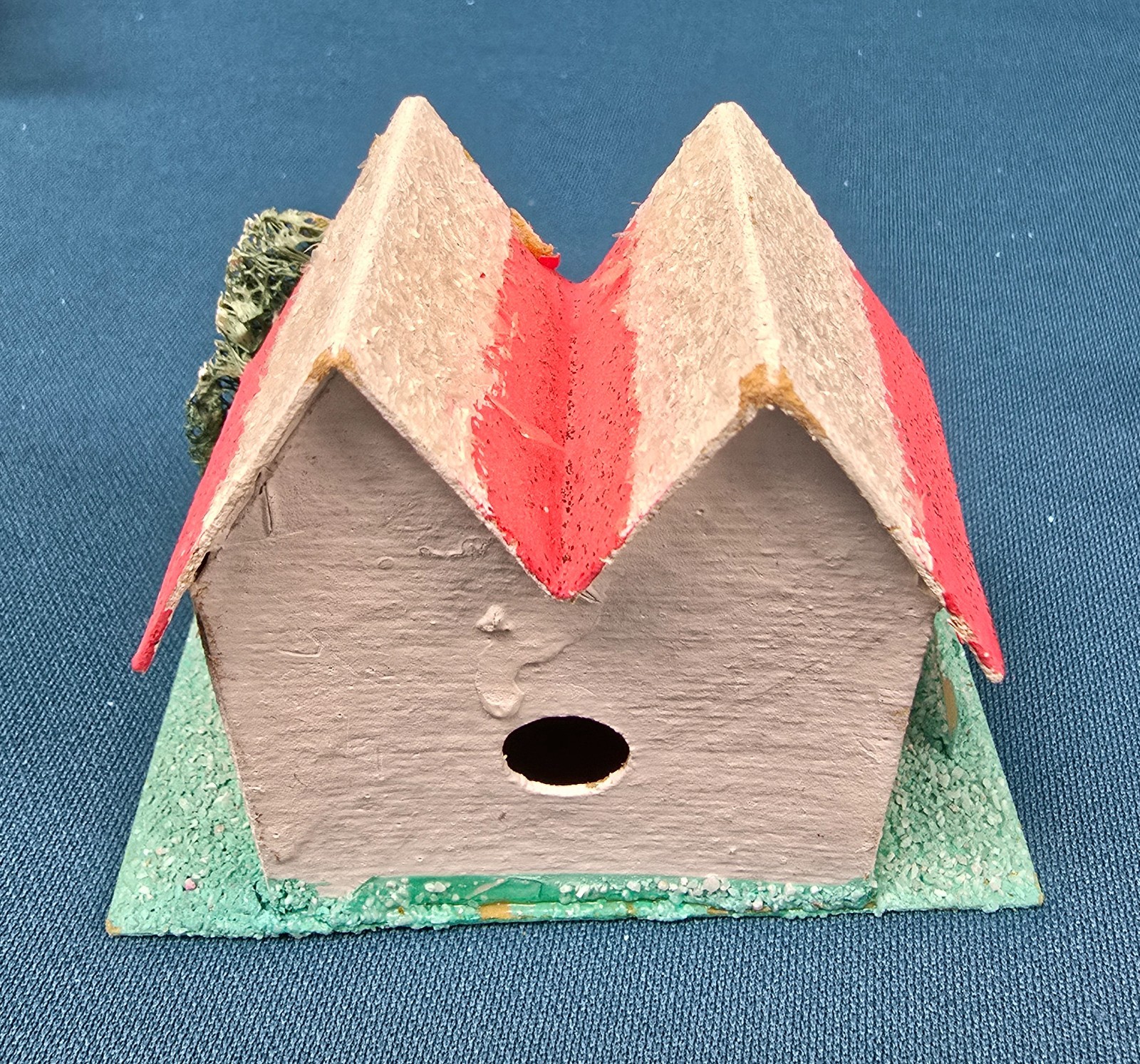 Vintage lot of 6 Putz Mica Christmas Houses Cardboard Made in Japan & Taiwan