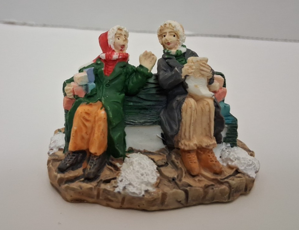 Lot Of 10 Unbranded Polyresin Christmas Village Figurines 1.75 To 2 Inches