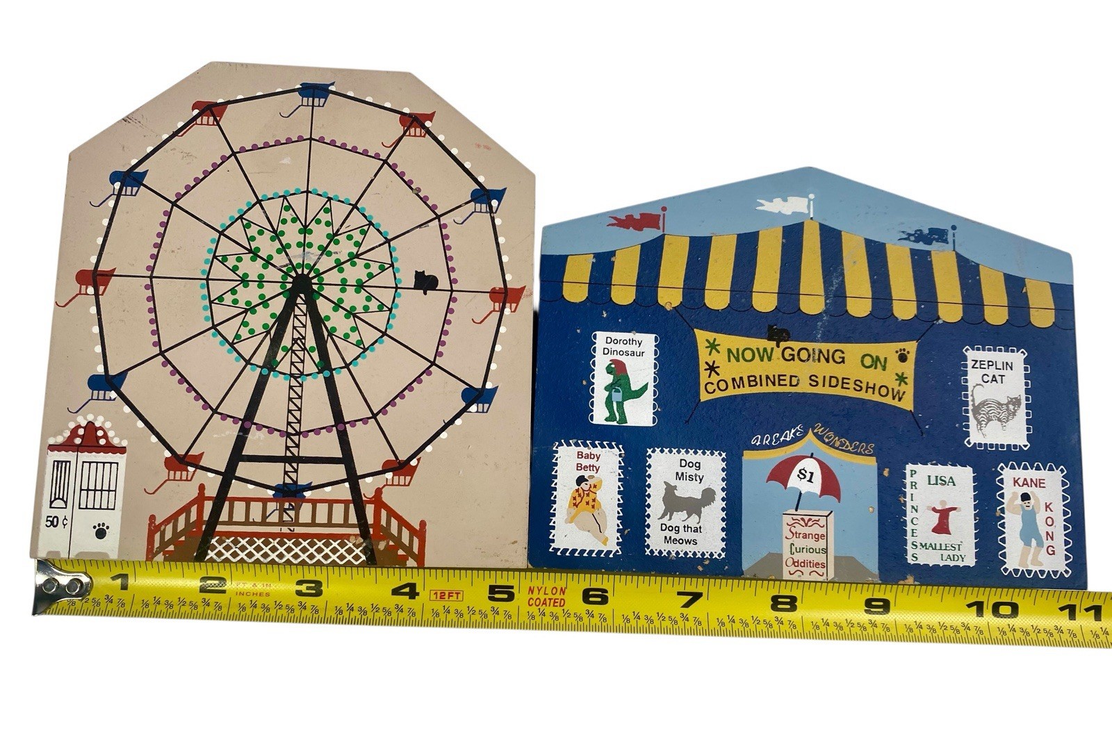 2 Cat’s Meow Collectibles Circus Series Ferris Wheel and Sideshow 96 Signed
