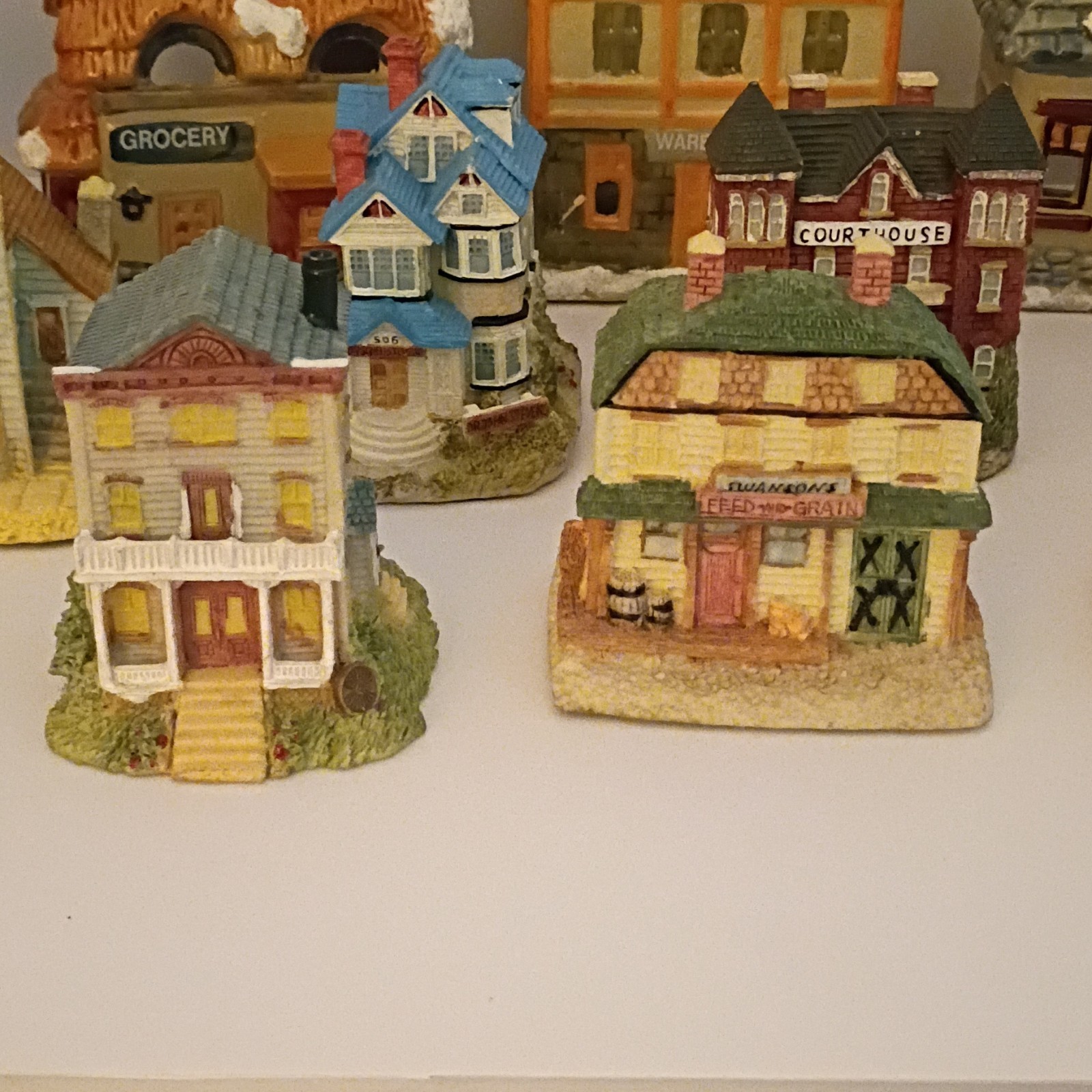 Lot of 15 Dickens & More Ceramic Candle Holders Christmas Village Town