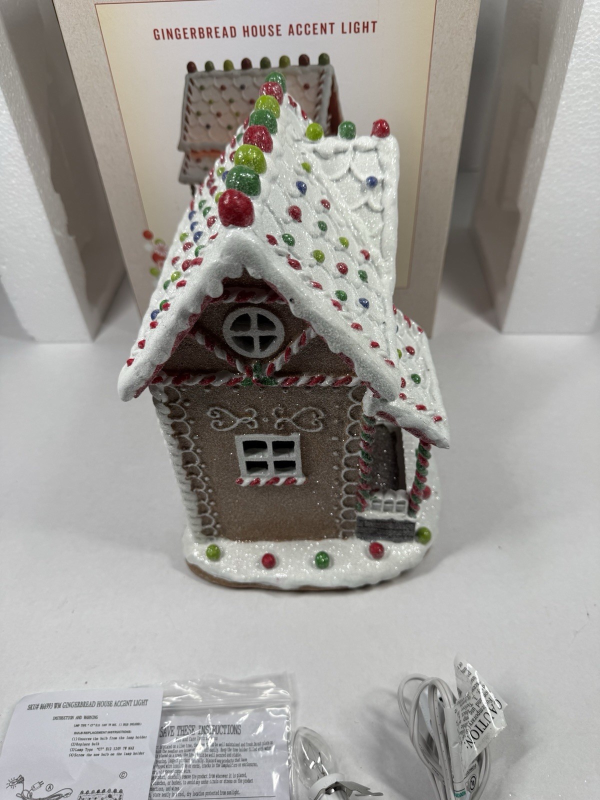 Gingerbread House Accent Light Large Beautiful..