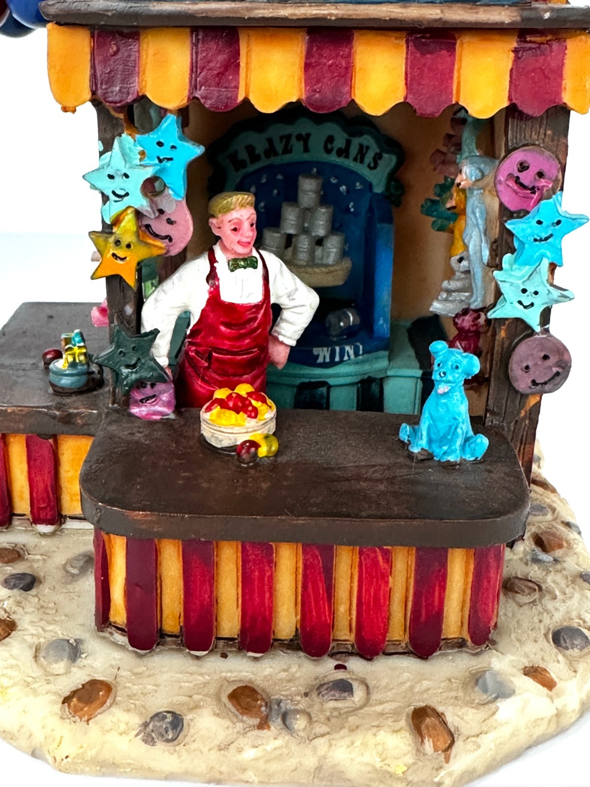 Lemax Carnival Krazy Crazy Cans Game Booth Circus Fair Festival