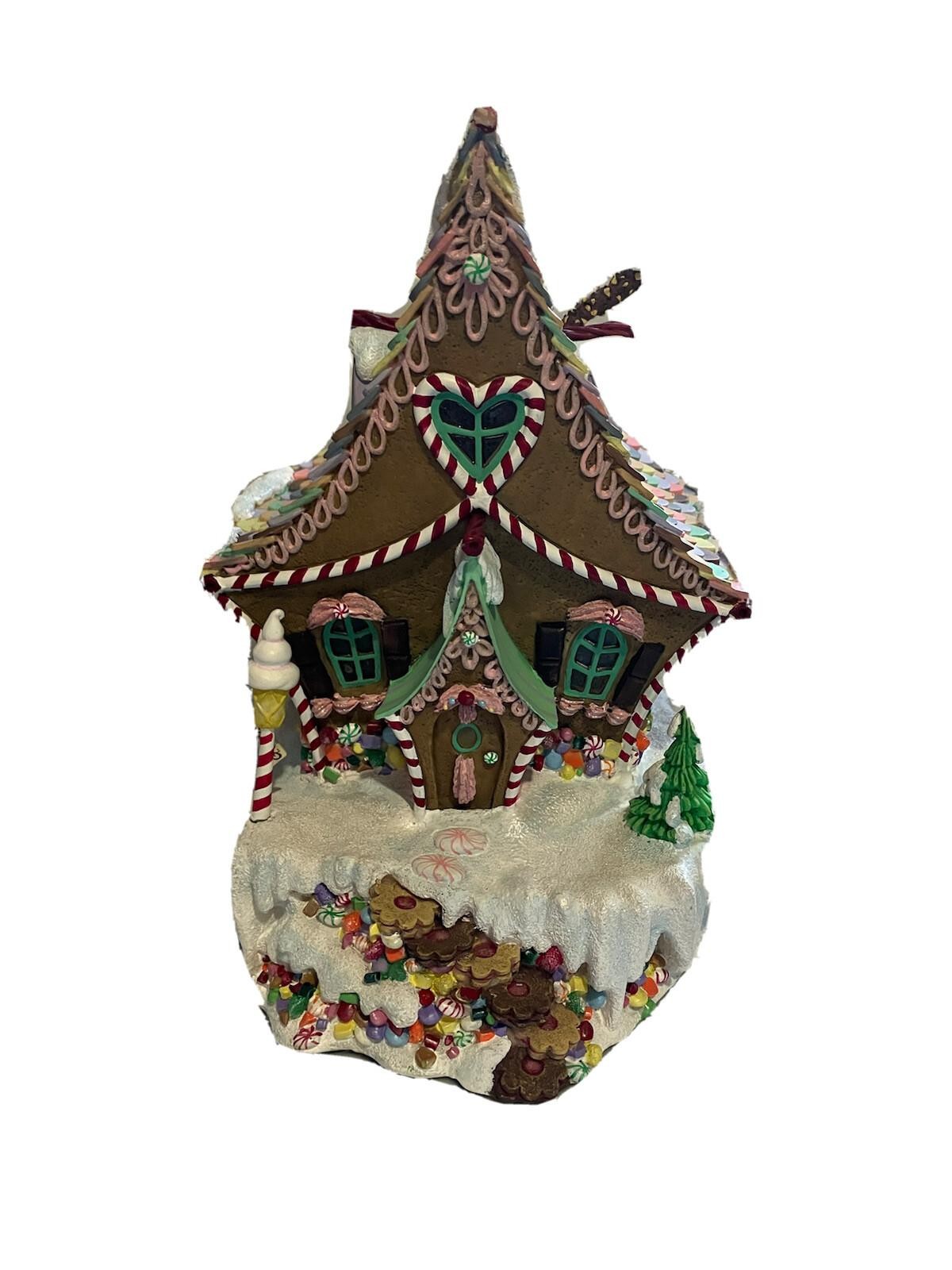 Danbury Mint Village Collection Gingerbread Home Sweet Home Lighted House READ