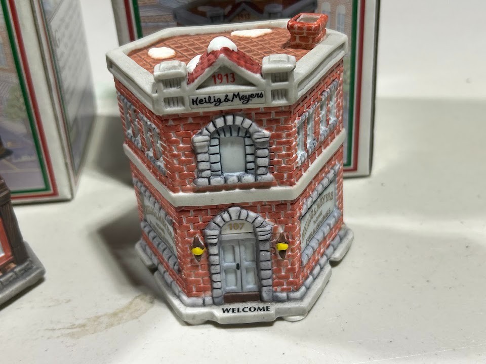 American Landmarks Collection, set of three old time village stores.