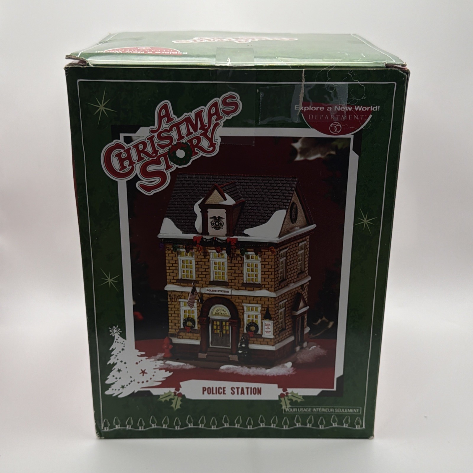 Dept 56~ A Christmas Story POLICE STATION In Box With Flag