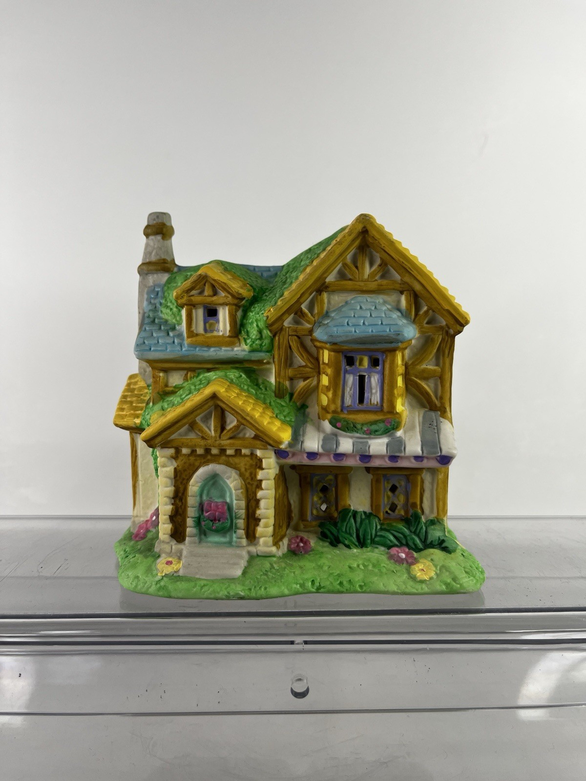 Whimsical Cottage House Figurine Colorful Village Decor Resin Mini Home