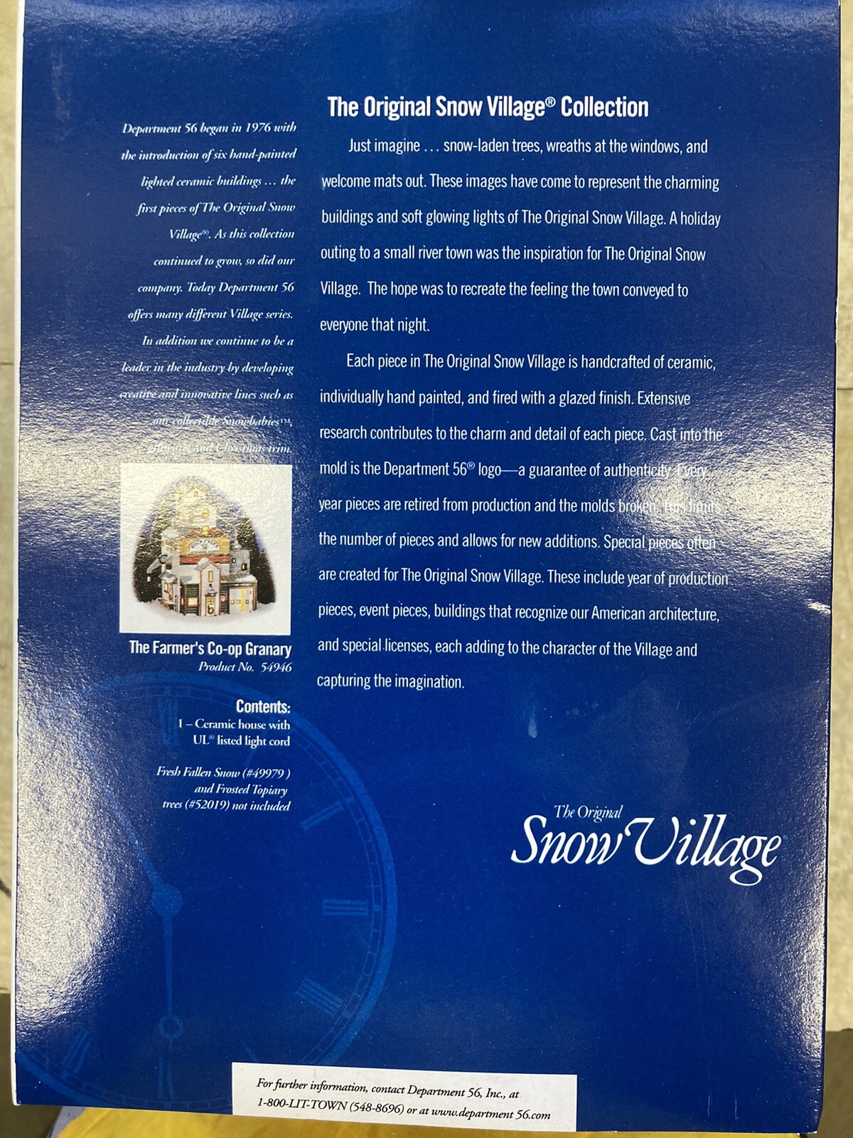 Dept 56 Snow Village The Farmers Co-op Granary s20