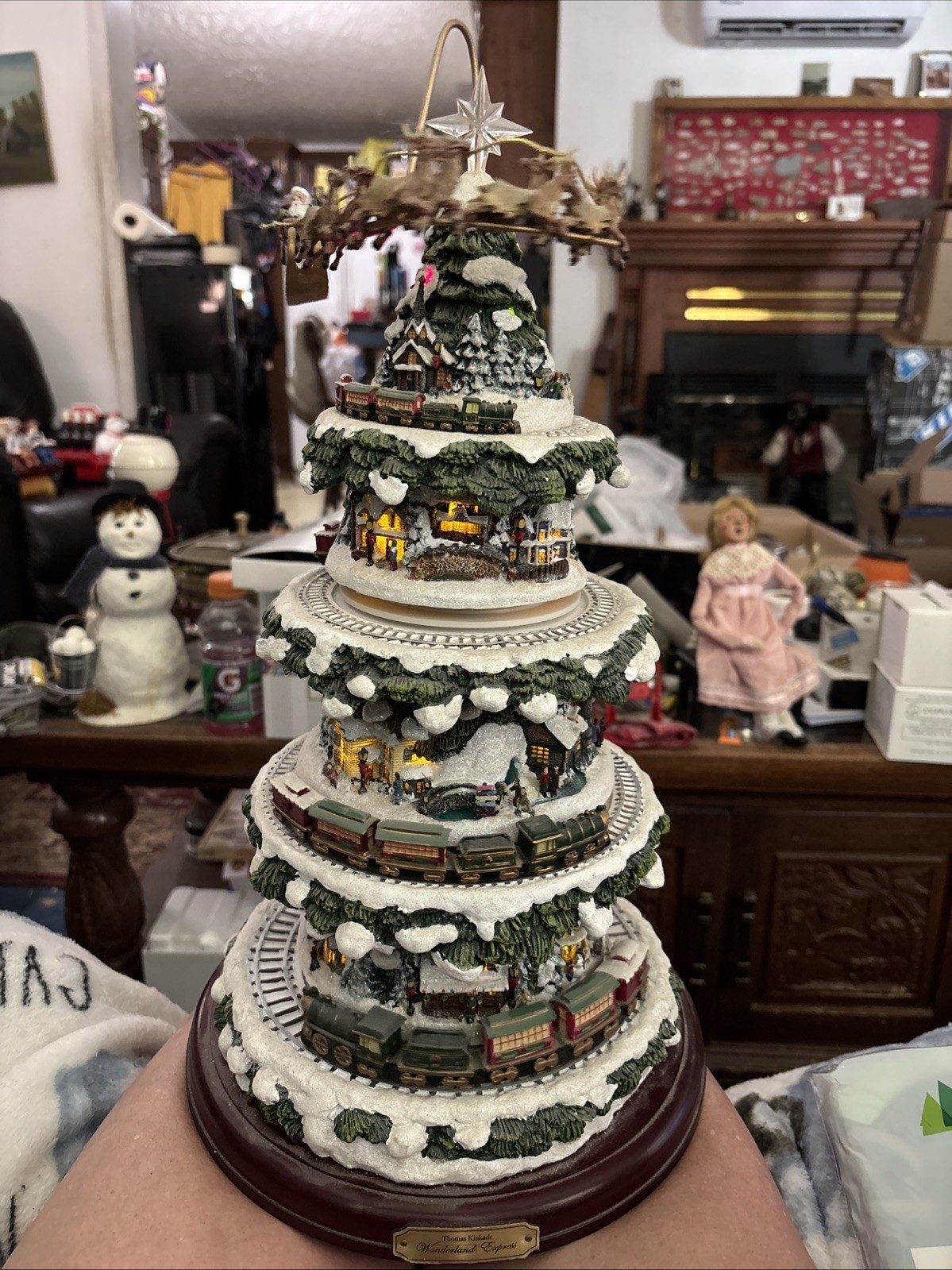Hawthorne Village Thomas Kinkade Wonderland Express Christmas Tree – Train Music
