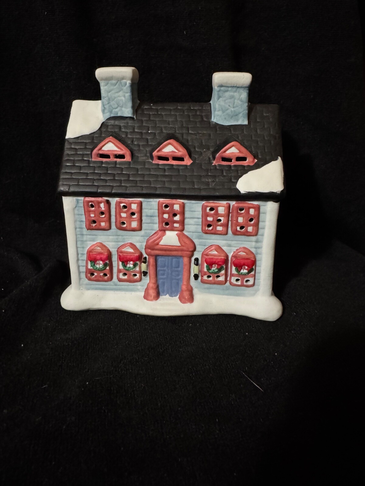 Liberty Bell Christmas Hand Painted Ceramic Village House no Light or plug