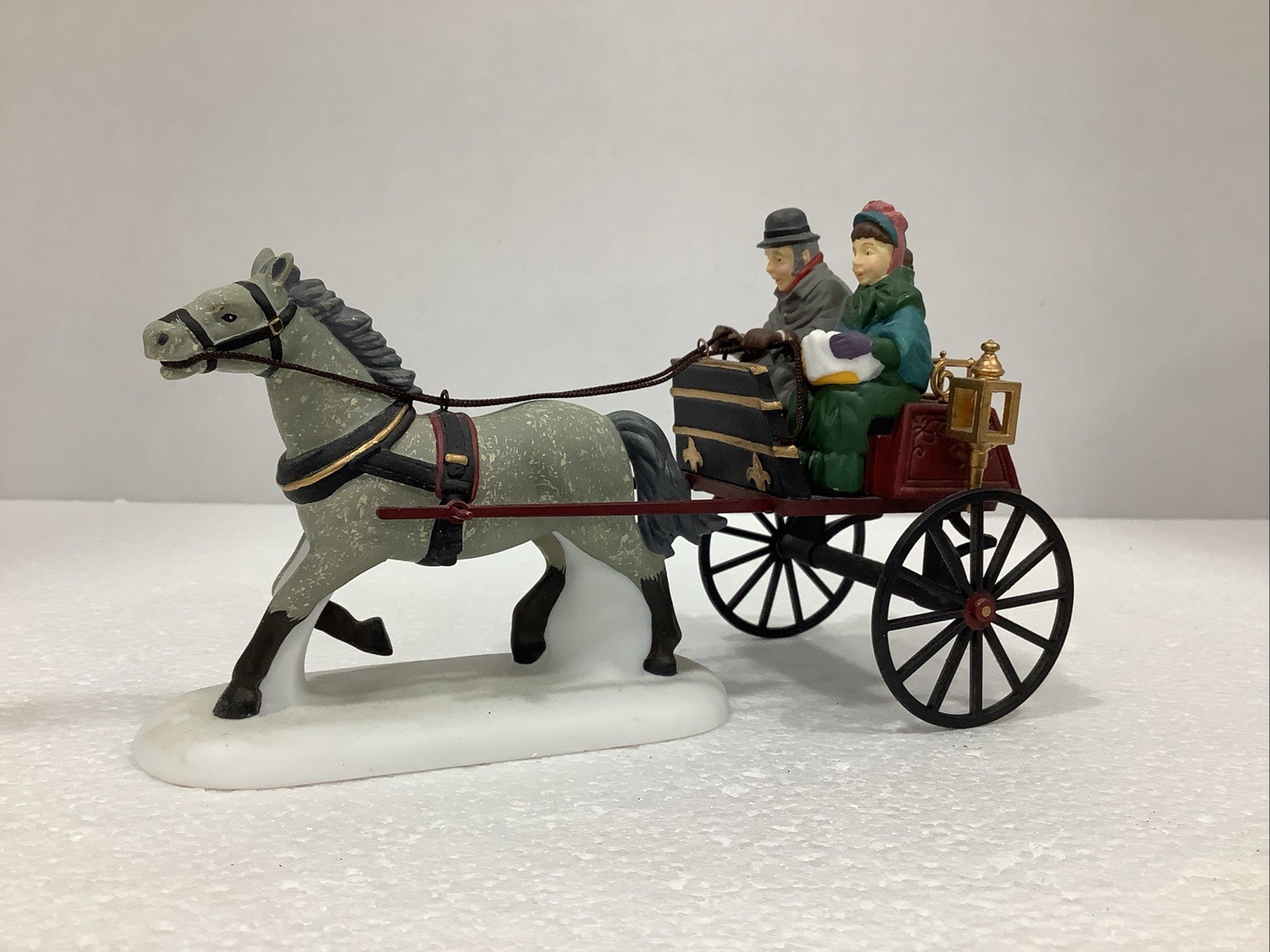 Dept 56 Heritage Village Series Accessory #58401 Red Christmas Sulky