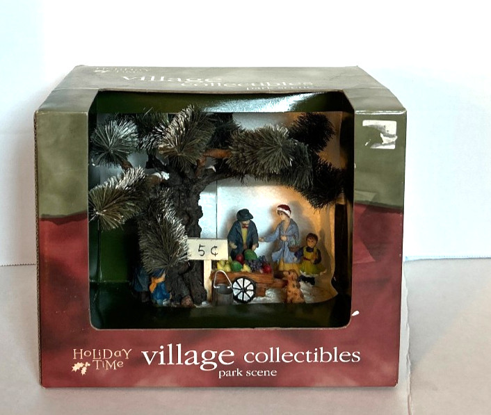 Holiday Time Village Collectibles Park Scene Christmas Village Display Set