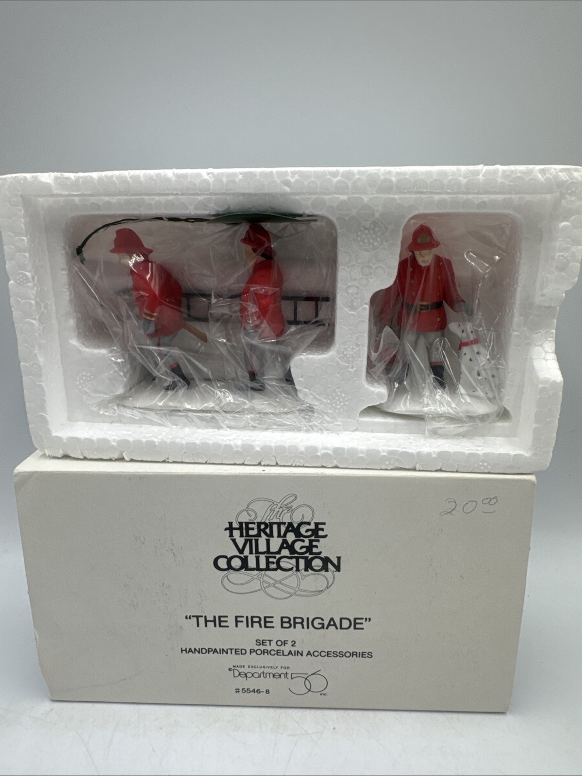 Department 56 Heritage Village “The Fire Brigade” Figurines 5546-8 Retired