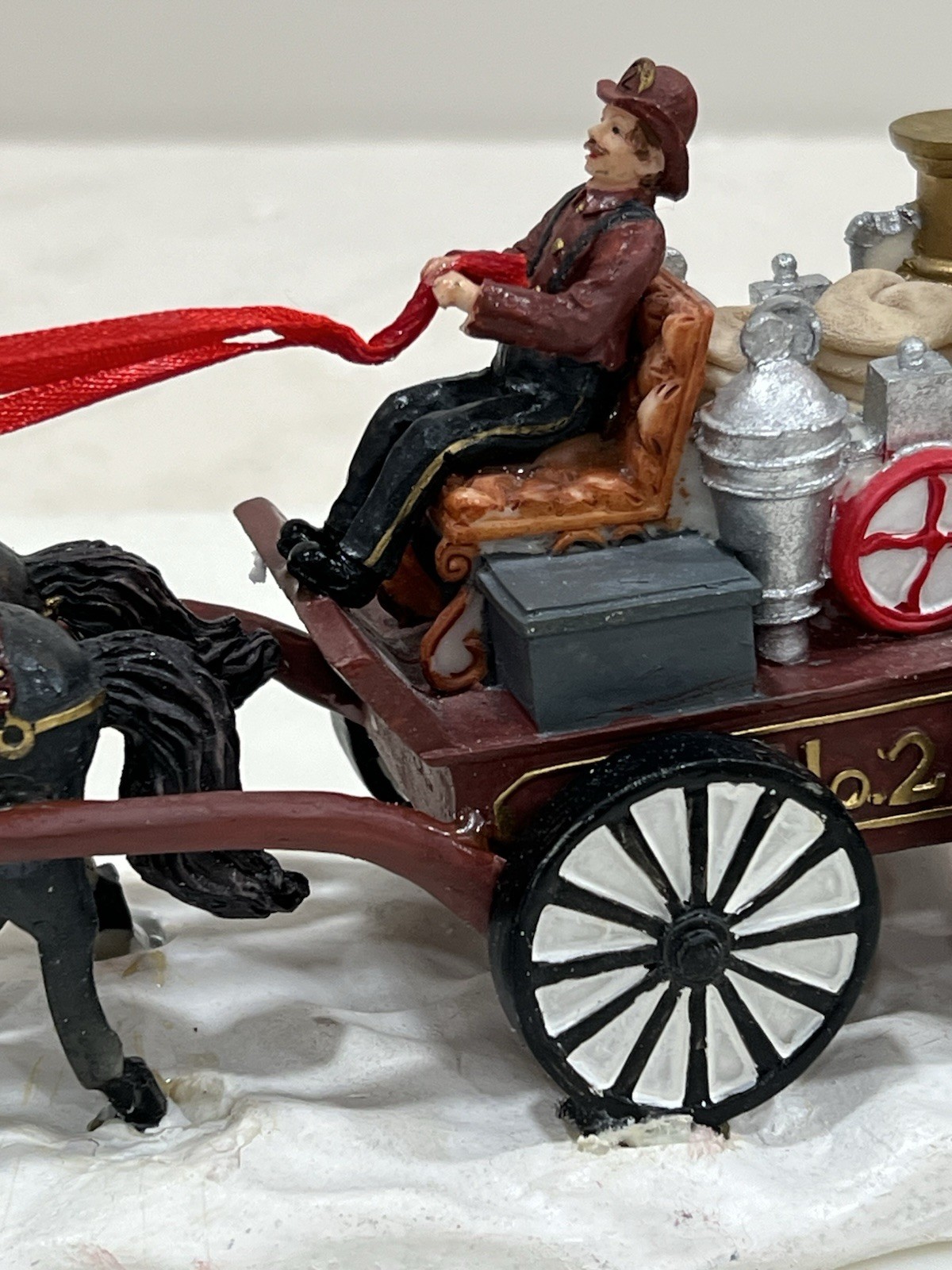 Victorian Village Collectibles “The Old Towne Horse Drawn Fire Engine” 1999