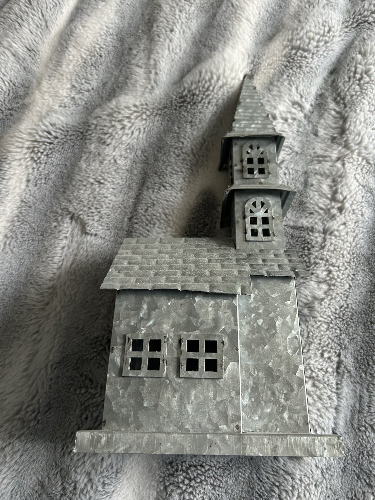 GALVANIZED METAL CHAPEL With Working Light