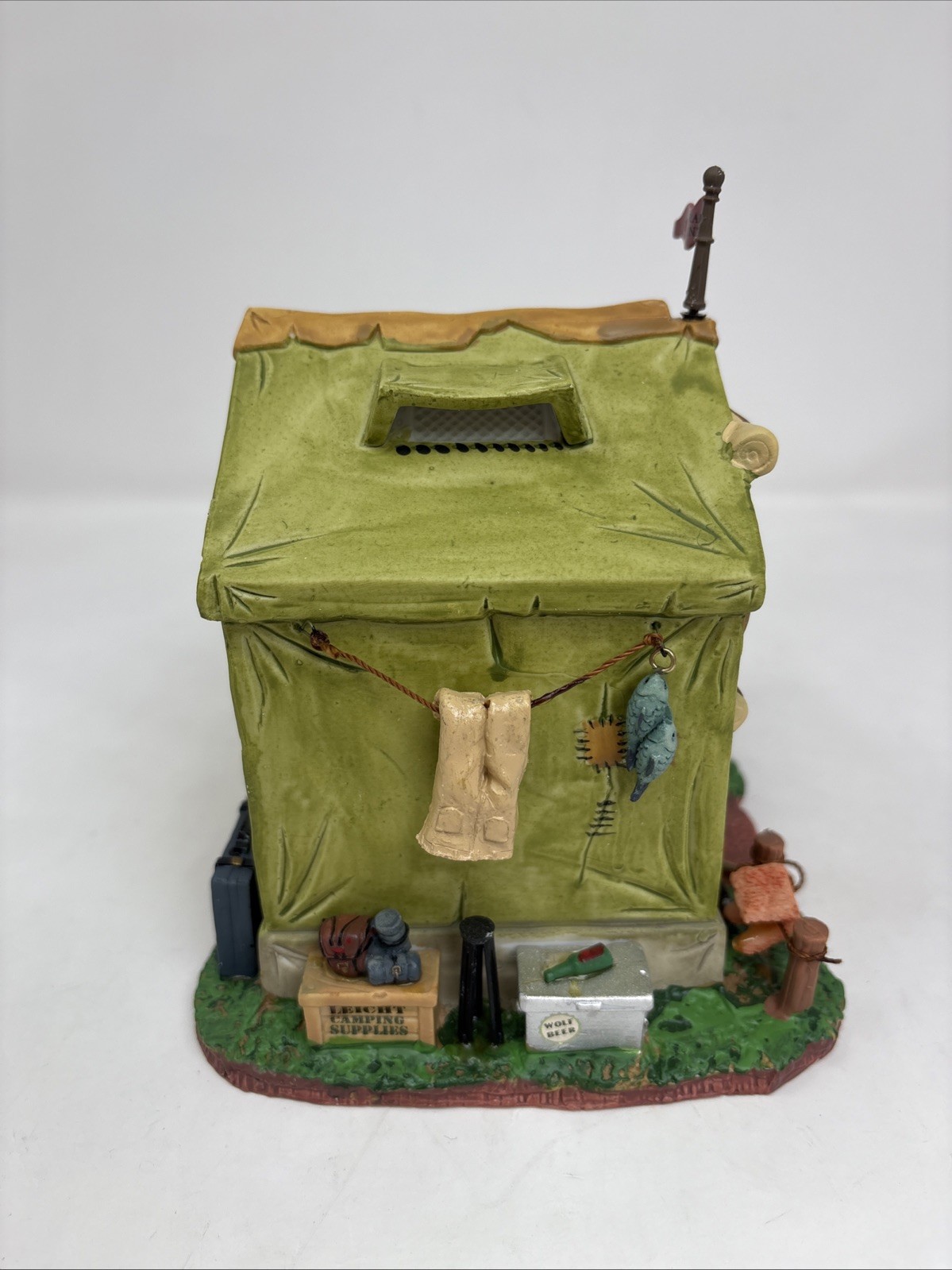 RETIRED Lemax Vail Rural Point Rustic Tent Outpost Christmas Village House