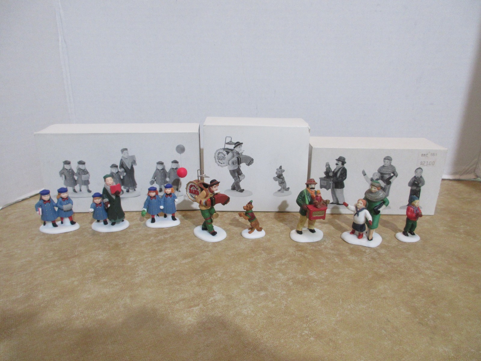 Dept. 56 Lot Of 3 CIC Organ Grinder , Holiday Field Trip & One Man Band