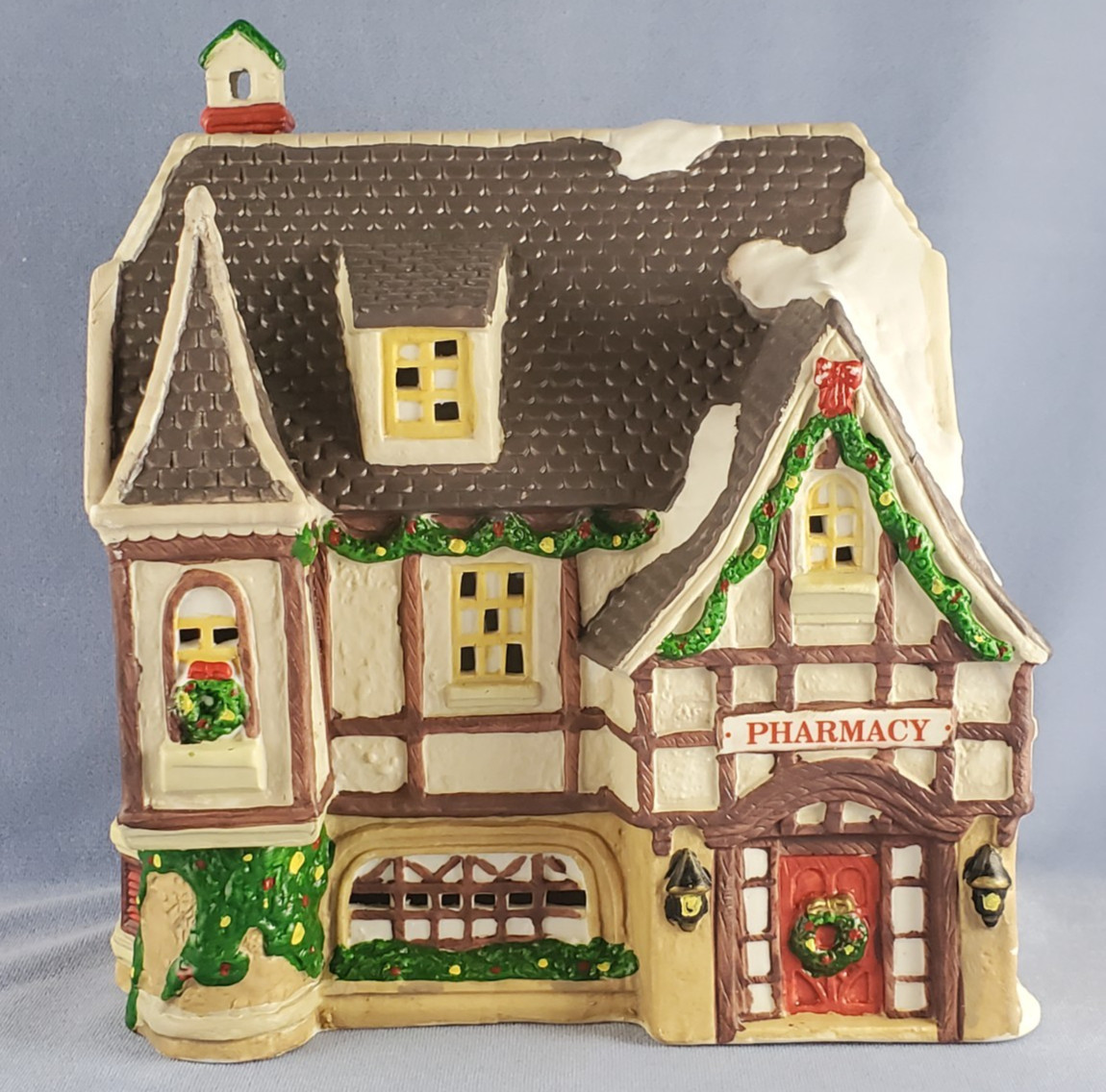 Dickens Keepsake PHARMACY Porcelain Lighted HOUSE Hand Painted