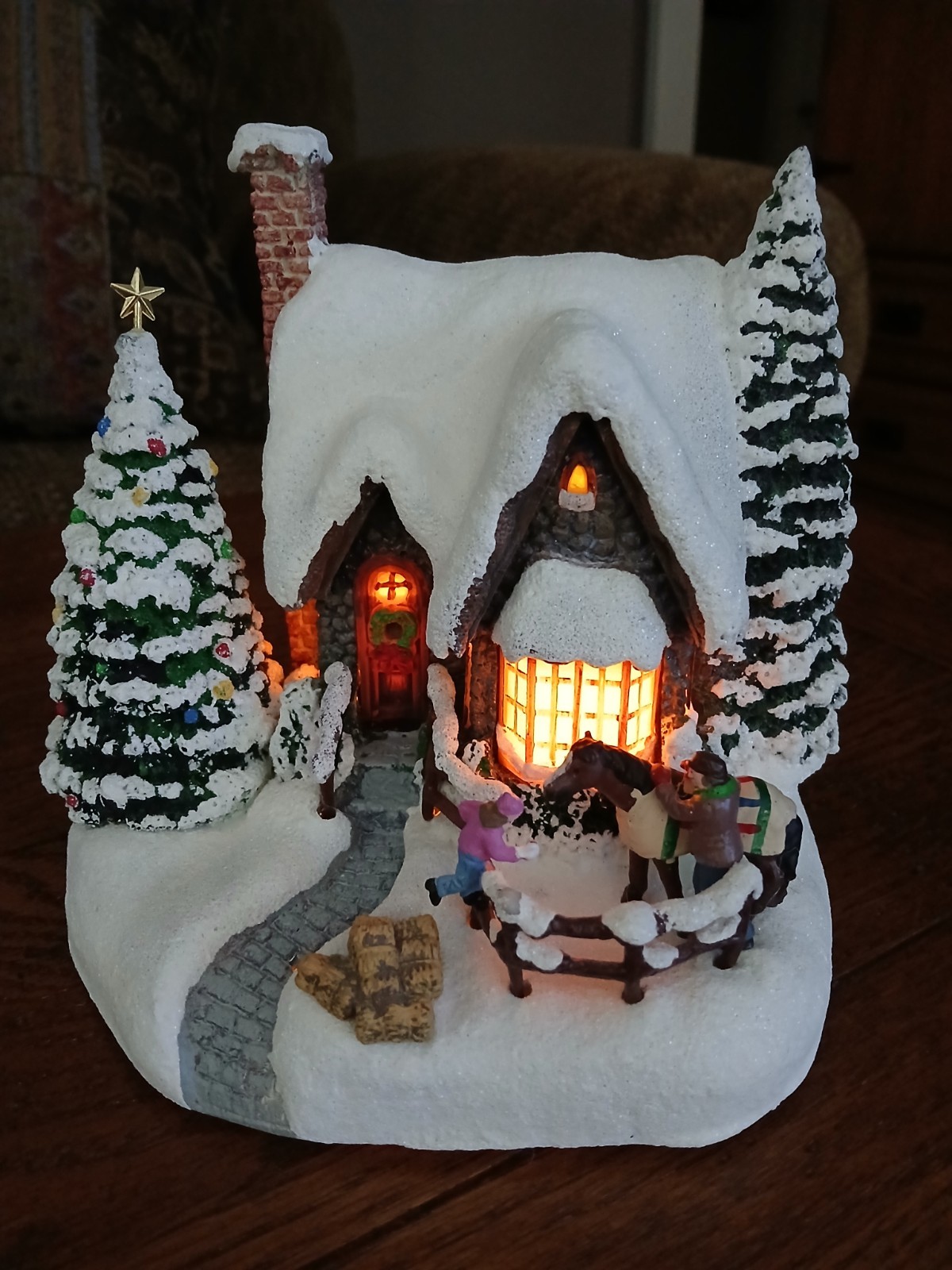 Vintage 1996 Thomas Kinkade Studios Teleflora – A CHRISTMAS WELCOME Lighted…